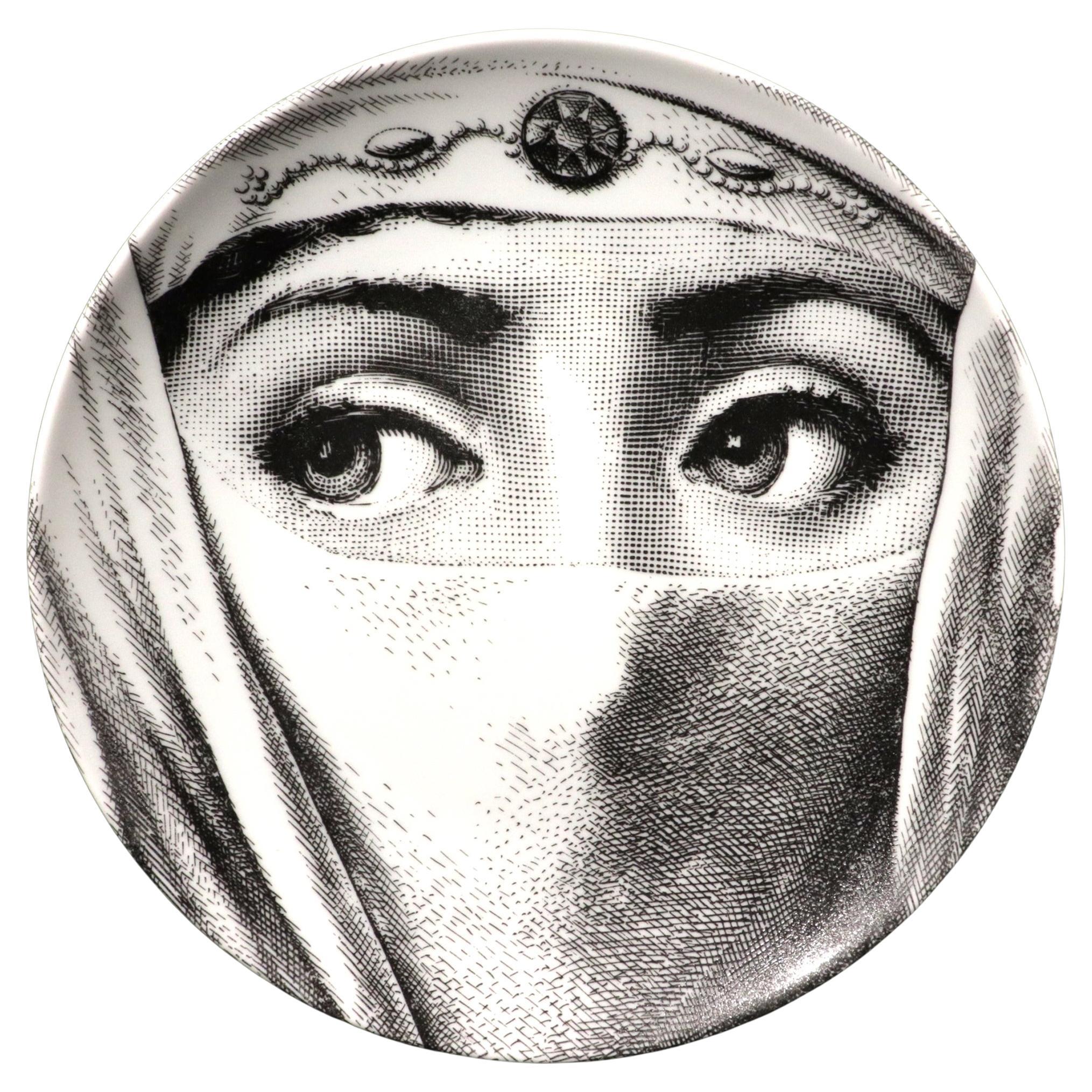 Fornasetti Porcelain Themes 
Variation Plate Pattern Number 84 For Sale