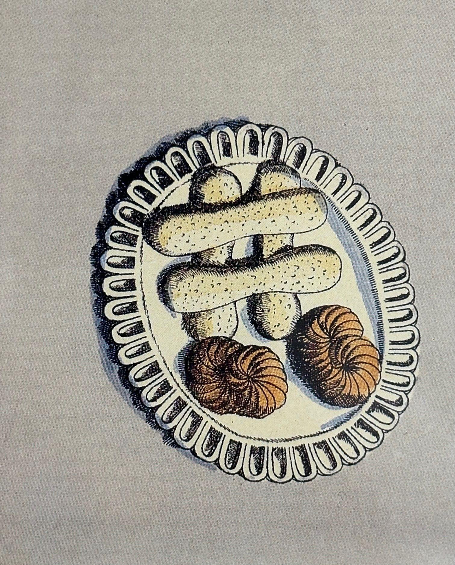 Piero Fornasetti, Mid-Century Modern, Exhibition Poster, Paper, Light Wood Frame For Sale 5