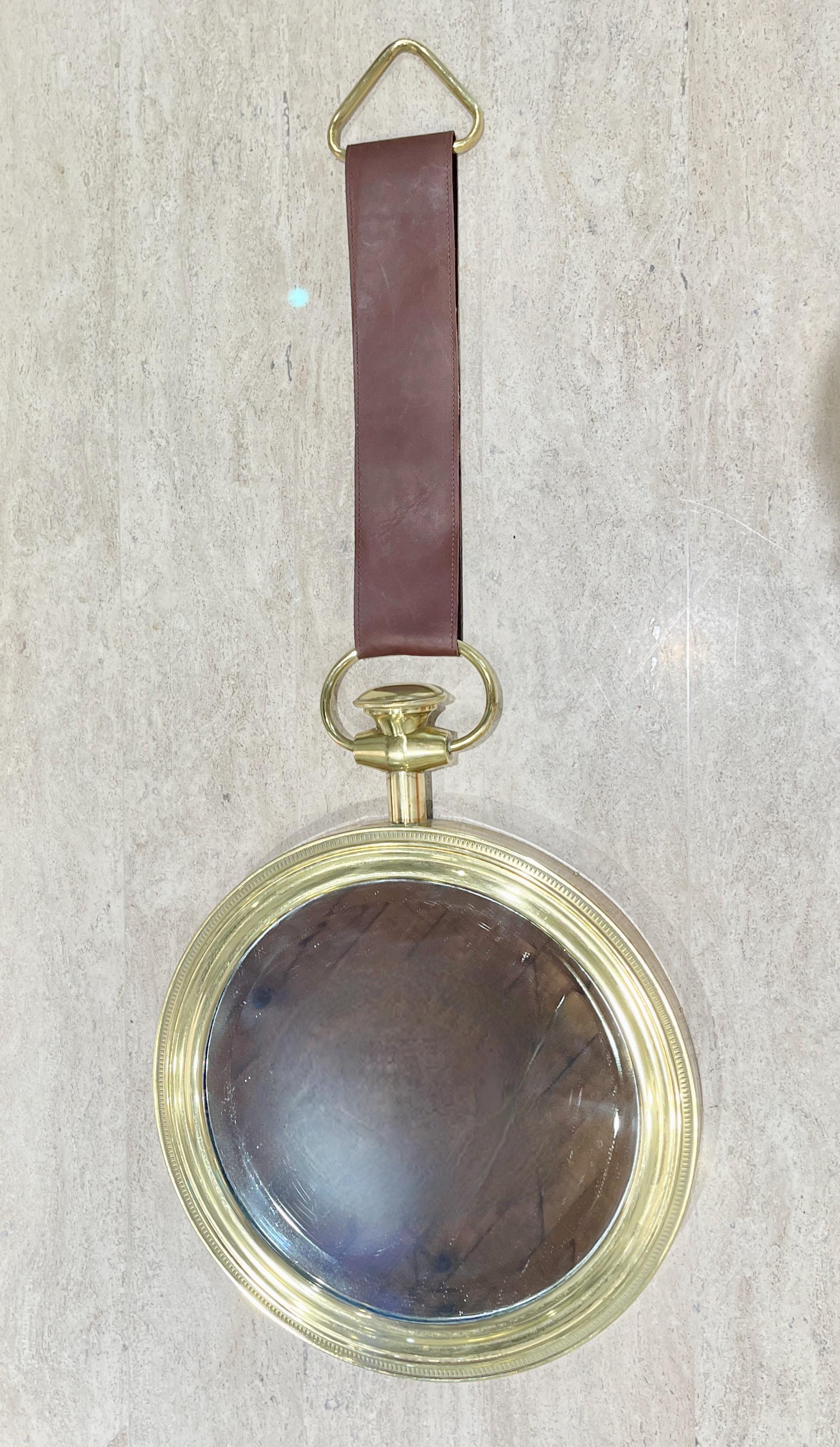 Fornasetti miroir rond en forme de montre de poche 4