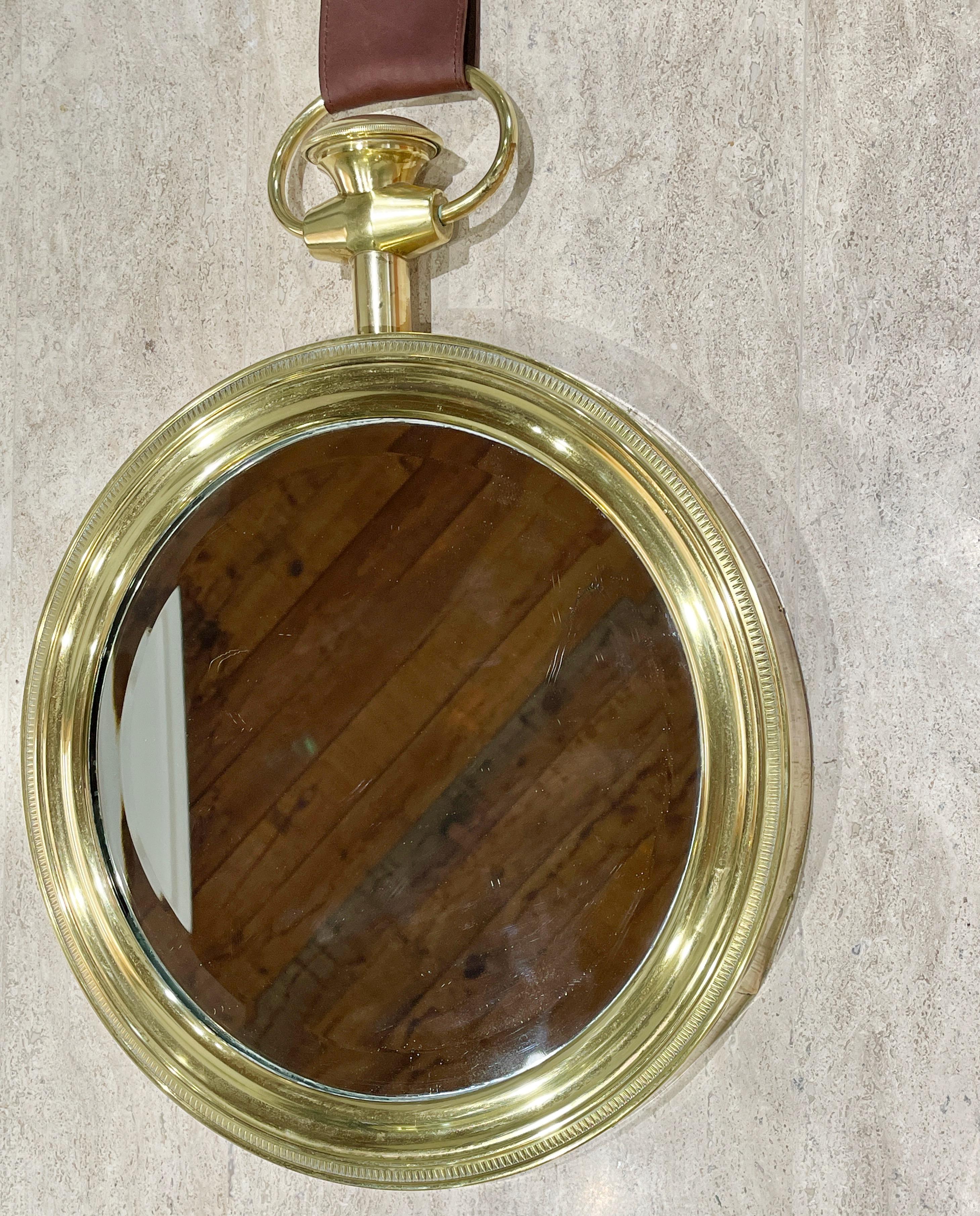 Fornasetti miroir rond en forme de montre de poche 7