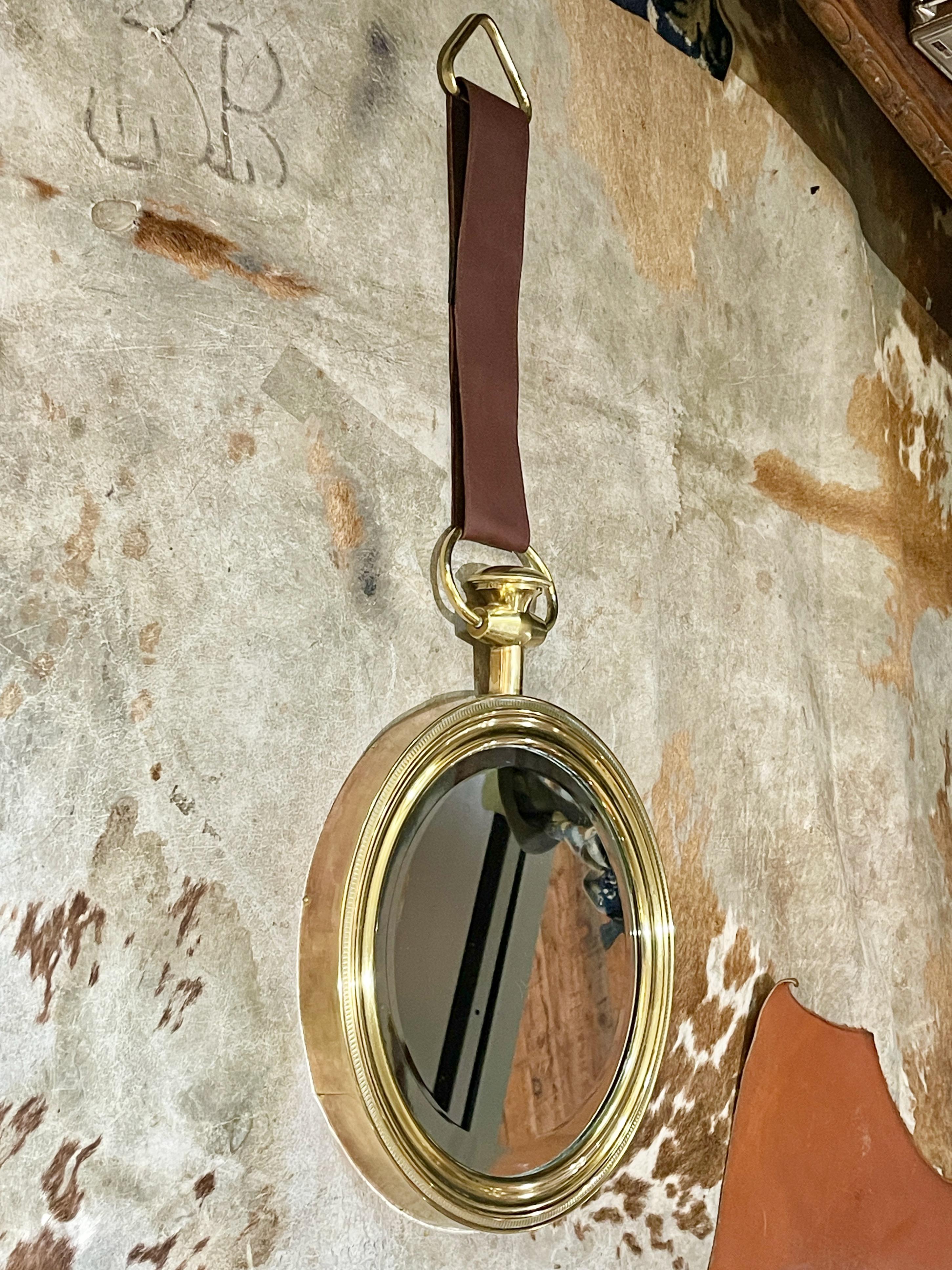Fornasetti miroir rond en forme de montre de poche 2