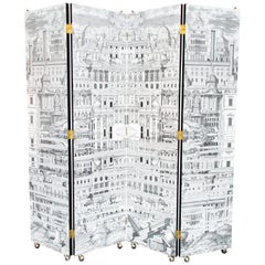 Fornasetti Screen Citta Che Si Rispecchia Black/White