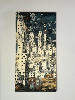 FORNASETTI Set of 2 "Città Di Carte" Panels