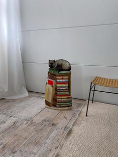 Fornasetti 'Siamese Cat on Books' Umbrella Stand, Signed & Dated, 1997, Italy