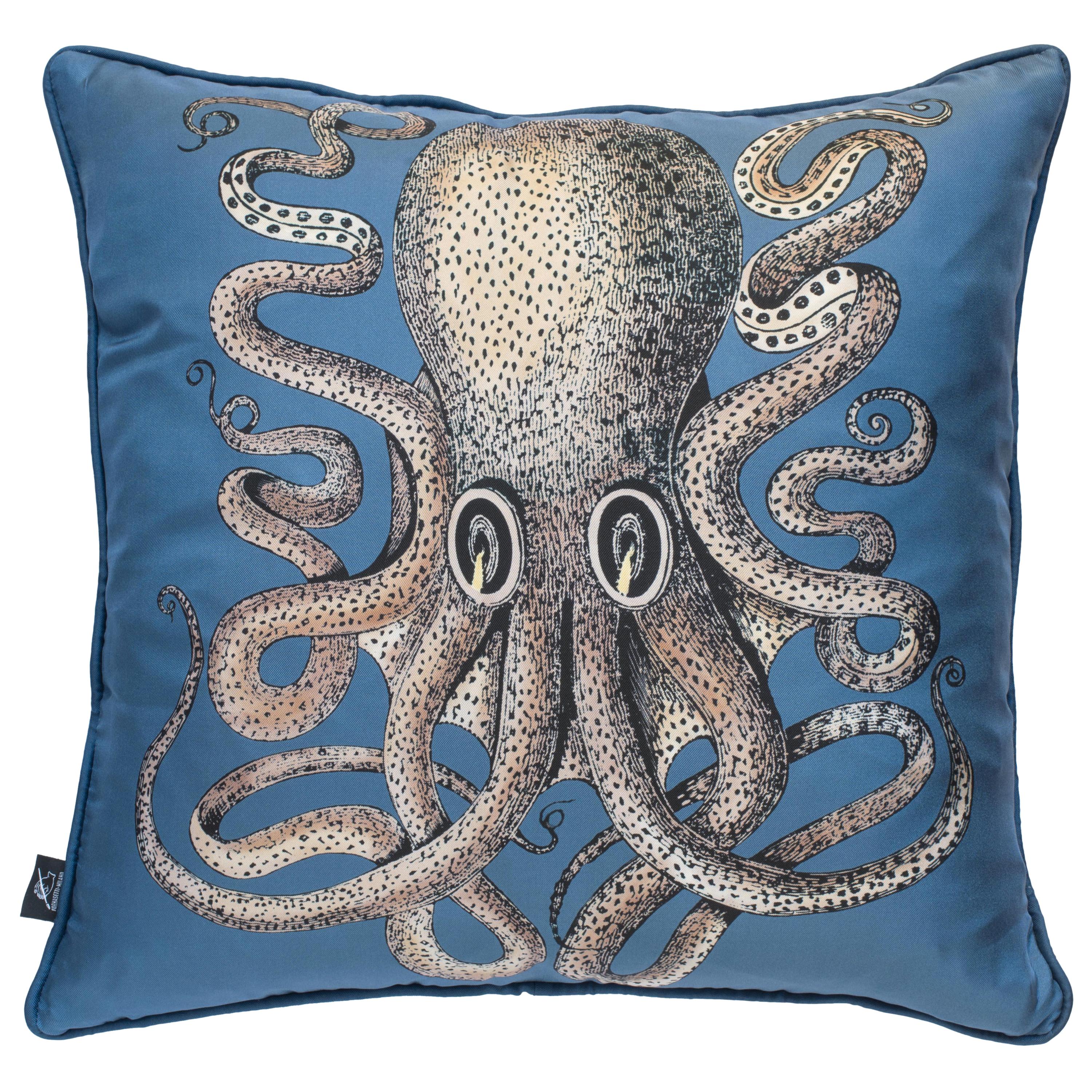 Fornasetti Silk Cushion Polipo Octopus