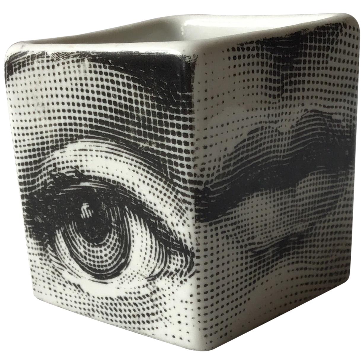 Fornasetti Small Face Cube Vase