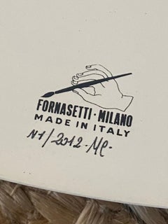 Fornasetti SOLEIL Bild flushmount Plafond Leuchte Italien 2012 vintage