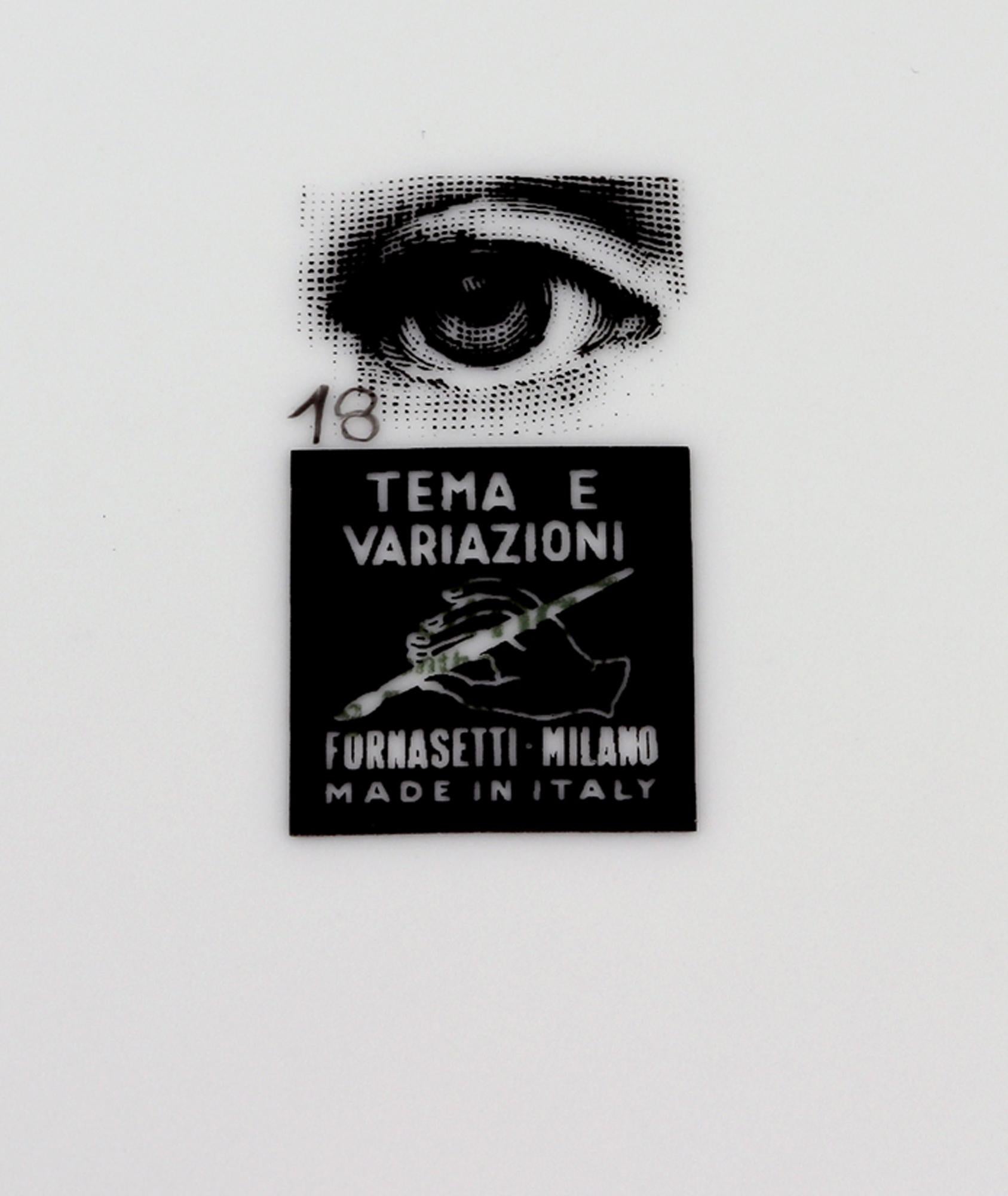 Contemporary Fornasetti Surrealist Themes & Variations Plate, #18, Fornasetti, 