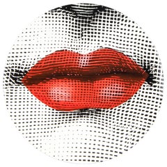 Fornasetti Table Bocca Red Lips Brass Tripod Base