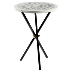 Fornasetti Table Cortile Architectural Motif Tripod Black Base