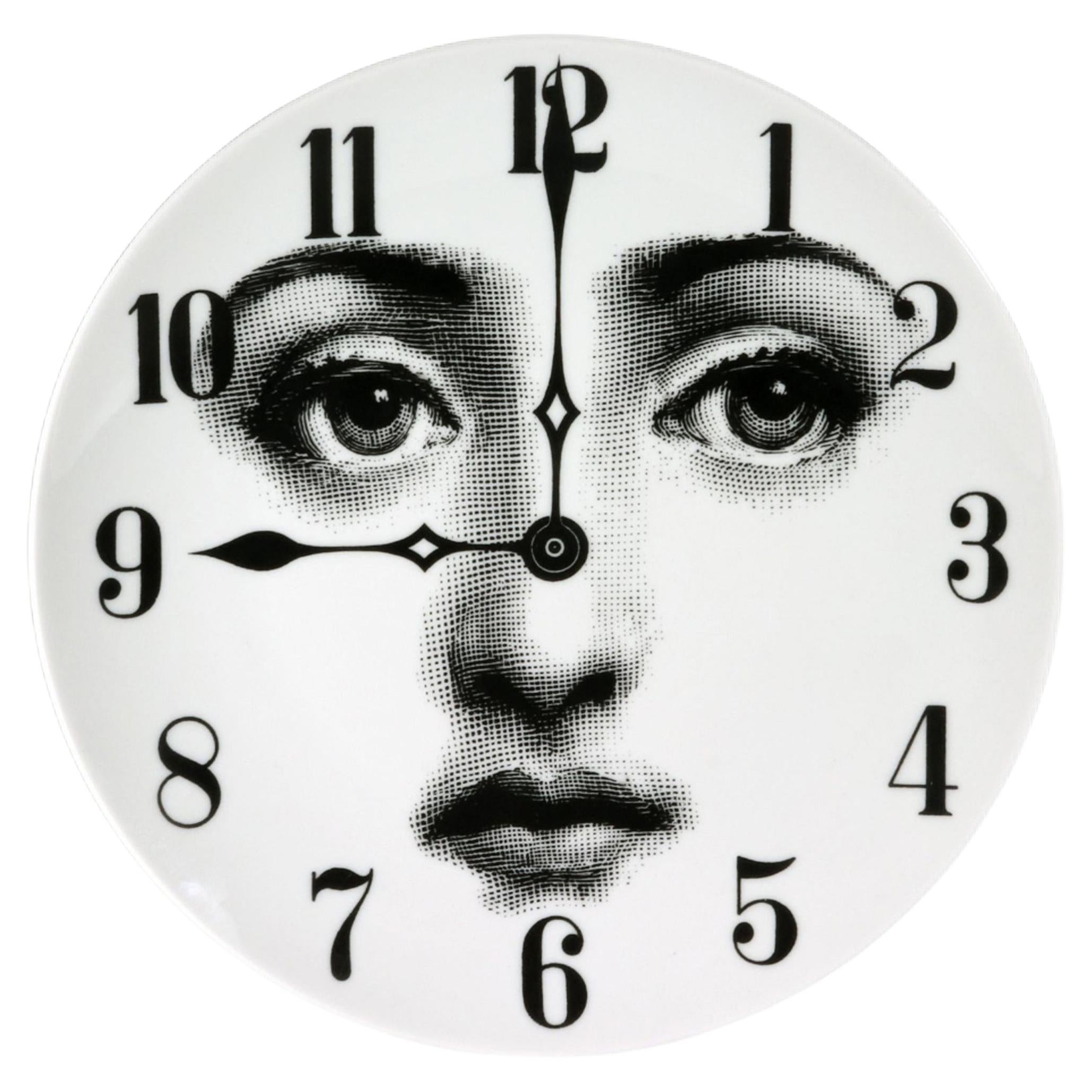 Fornasetti Tema e Variazioni Plate No. 74, Clock Face, Lina Cavalieri, Milan For Sale