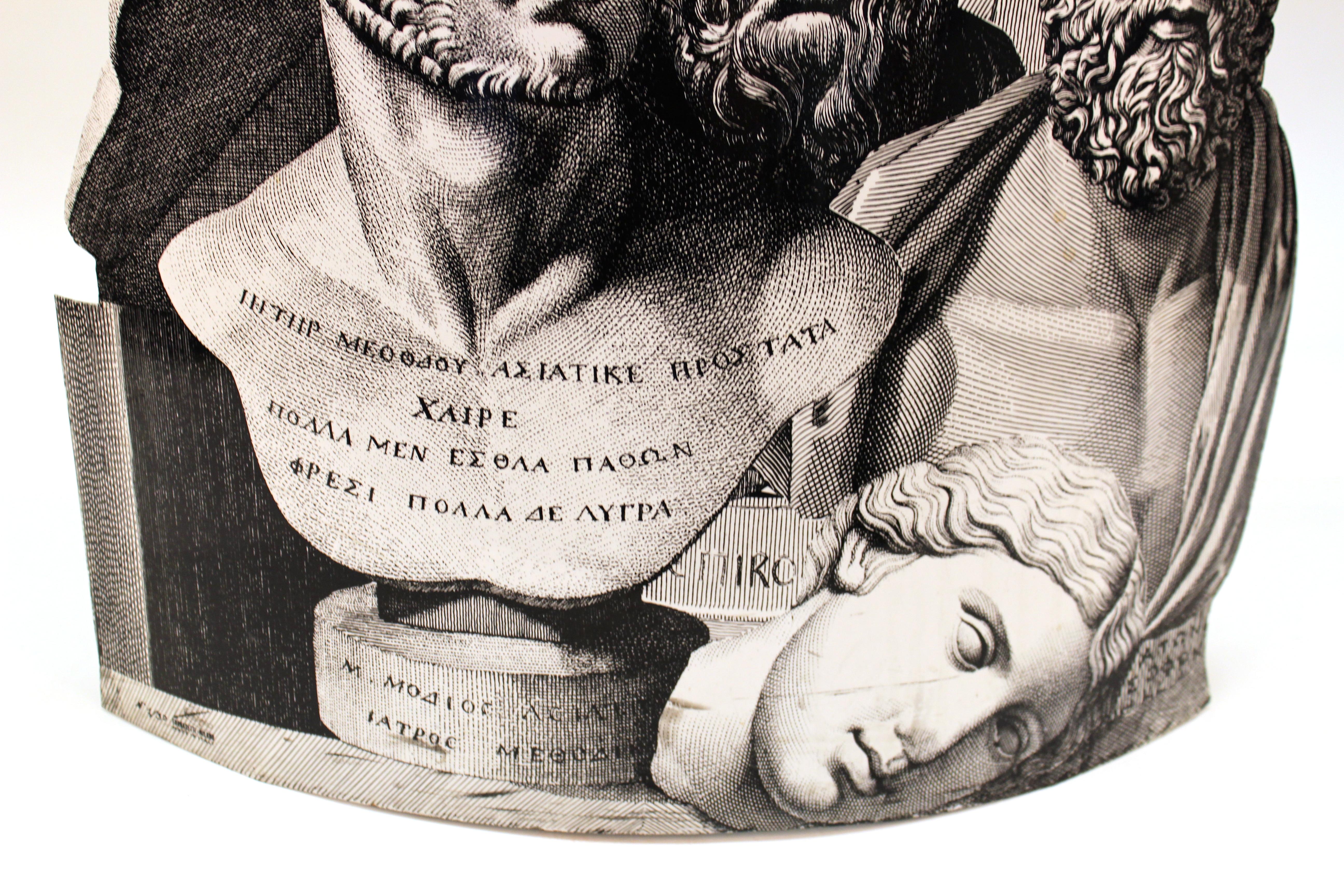 Italian Fornasetti 'Teste Antiche' Umbrella Stand