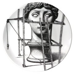 Used Fornasetti Themes & Variation Porcelain Plate, Number 200