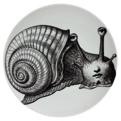 Fornasetti Themes & Variations Plate, Atelier Fornasetti, #260, The Snail