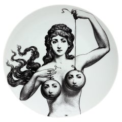 Fornasetti Themes & Variations Porcelain Plate, # 182 with Original Box