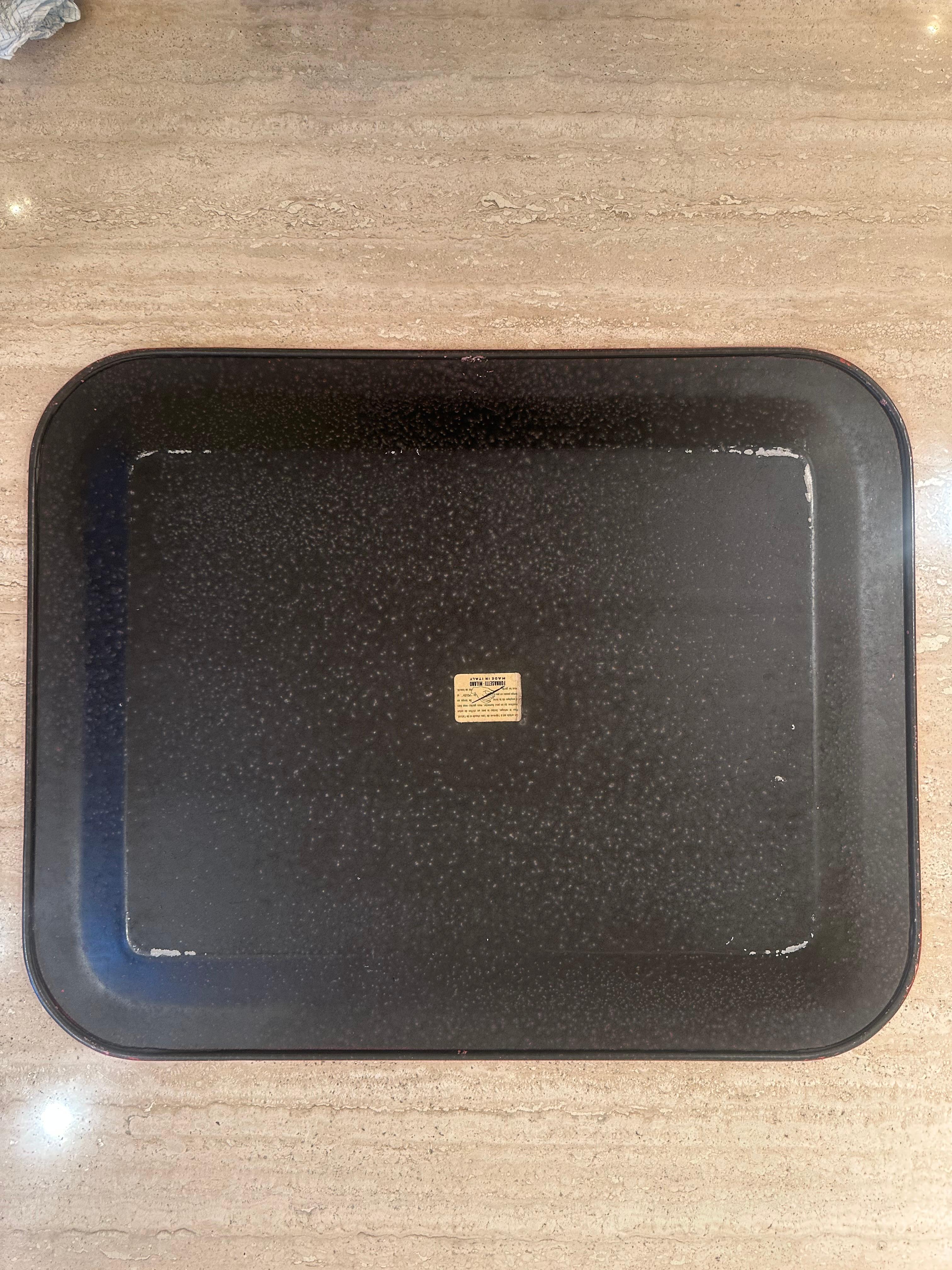 Métal Plateau Fornasetti, montgolfières fantastiques c1950 en vente