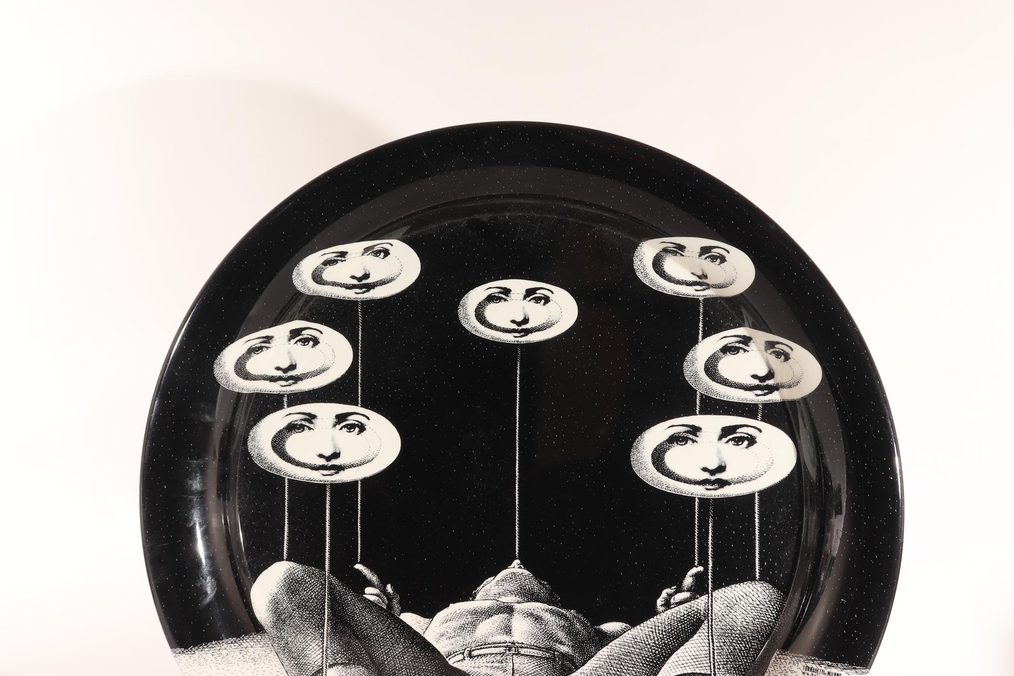 Fornasetti Tray-Juggler with Spinning Plates, Atelier Fornasetti In Good Condition For Sale In Downingtown, PA
