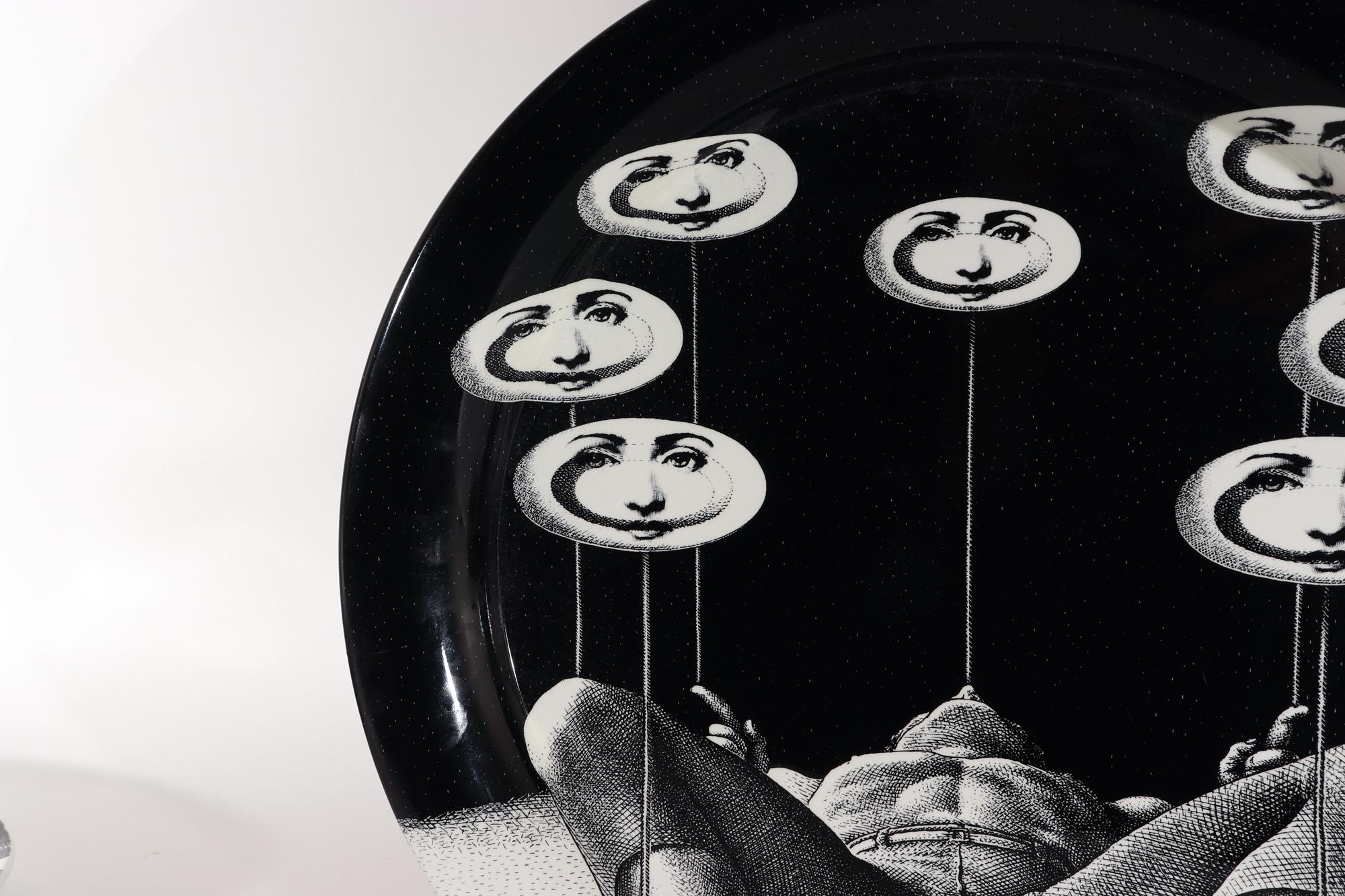 Metal Fornasetti Tray-Juggler with Spinning Plates, Atelier Fornasetti For Sale