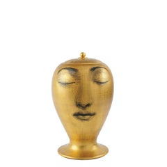 Fornasetti Vase Buongiorno-Buonanotte Black/White/Gold