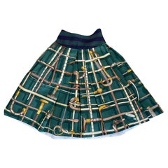Fornasetti Vintage Pleated Cotton Circle Skirt