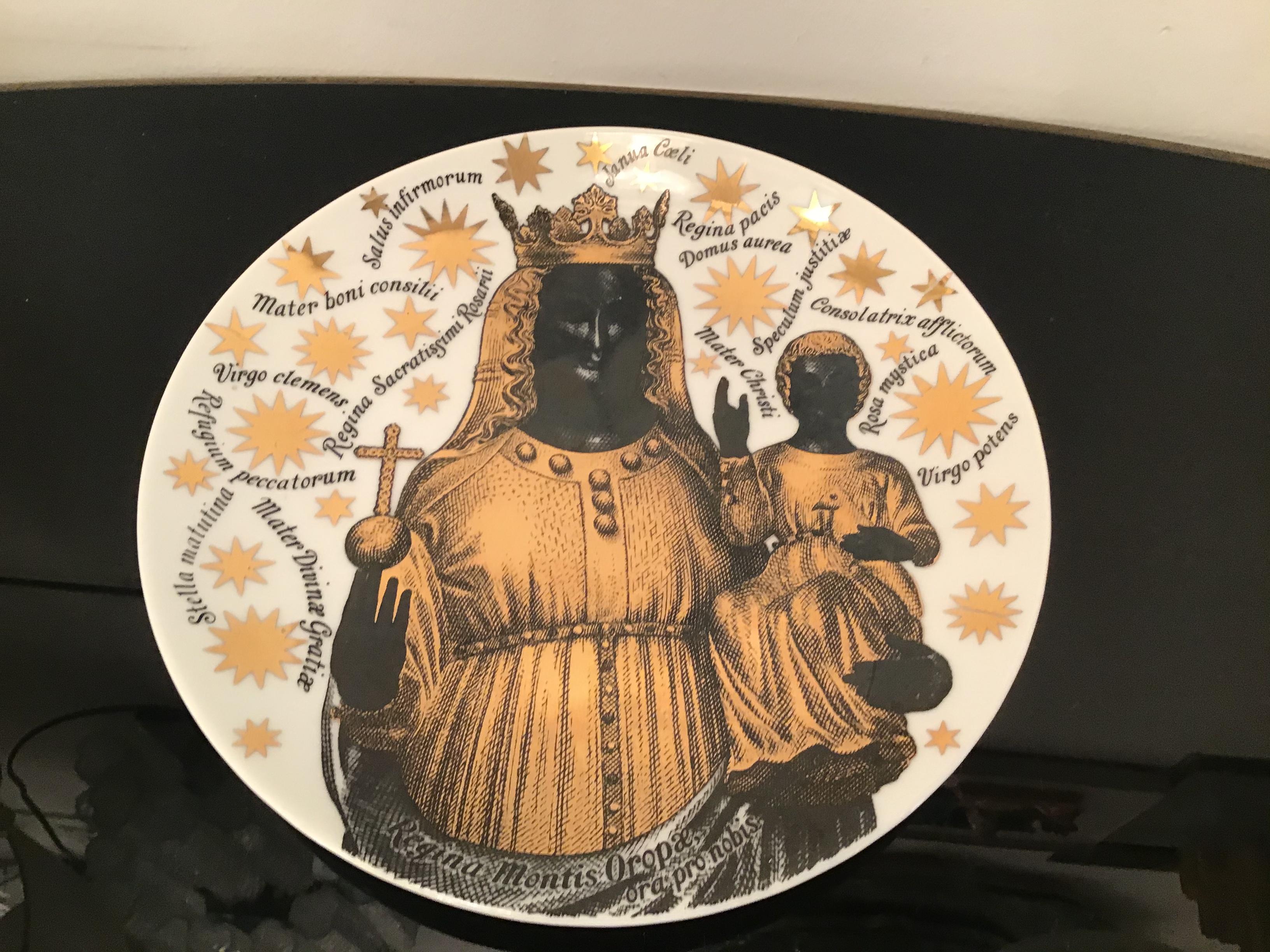 Other Fornasetti Wall Plate Porcelain, 1980, Italy