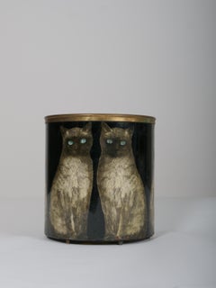 Fornasetti waste basket / bin Siamese cats