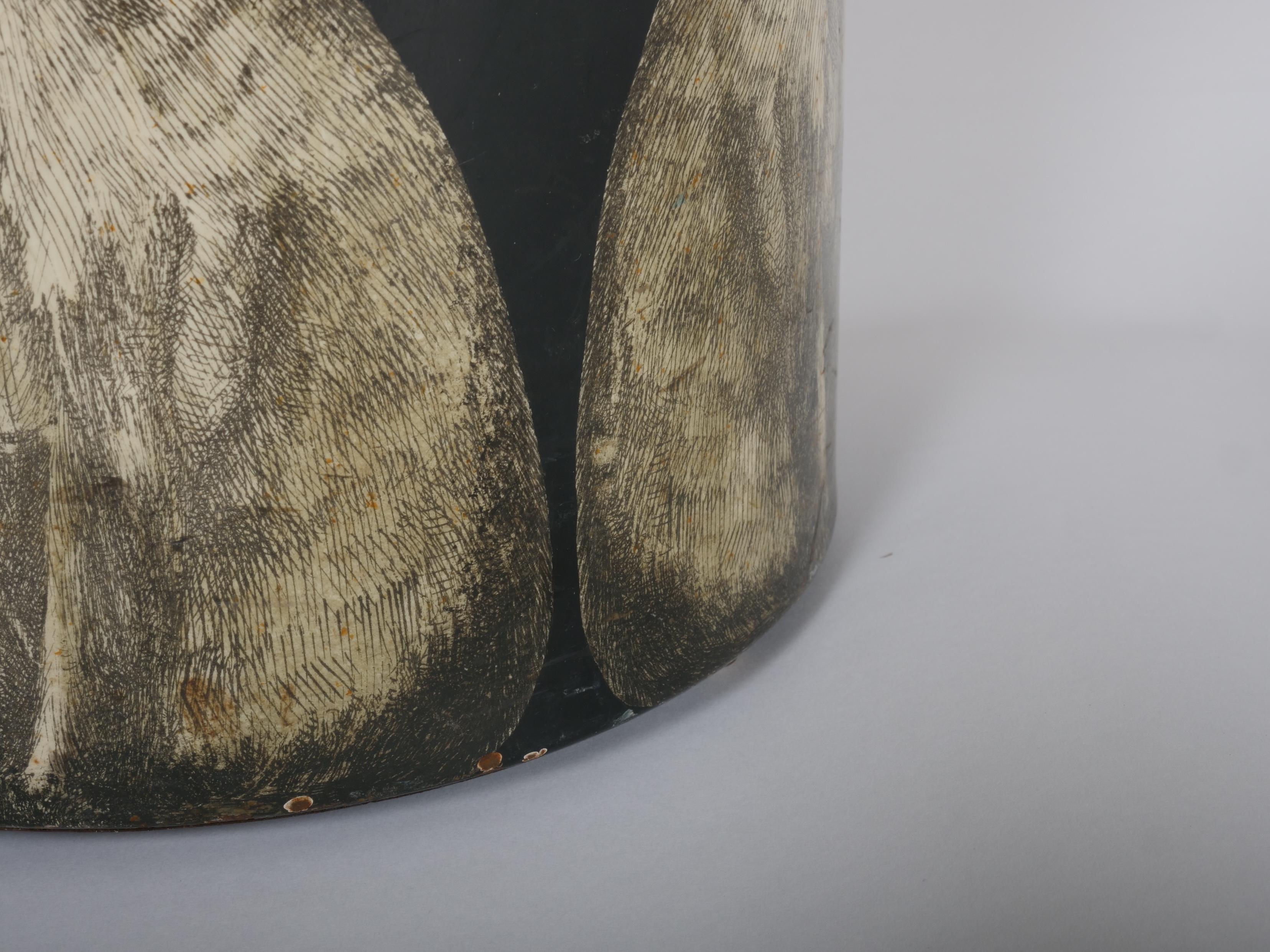 Brass Fornasetti waste basket / bin Siamese cats