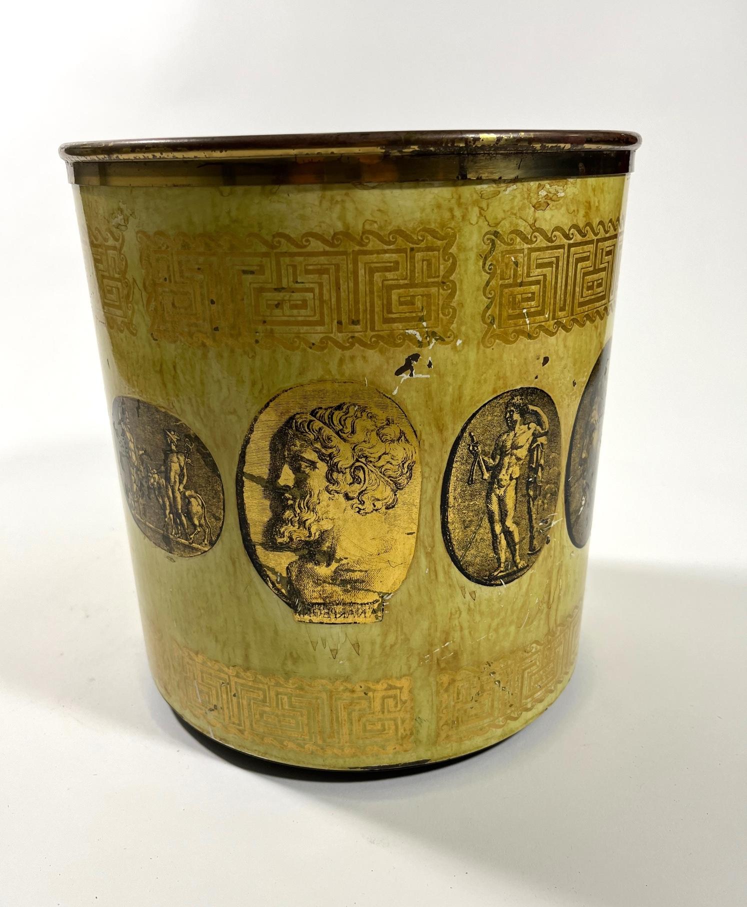 Fornasetti Papierkorb (Mitte des 20. Jahrhunderts) im Angebot