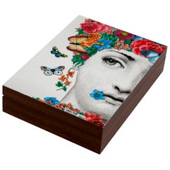 Fornasetti Wooden Box Fior Di Lina Lina Cavalieri Hand Colored