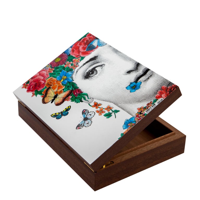Fornasetti Wooden Box Fior Di Lina Lina Cavalieri Hand Colored at 1stDibs