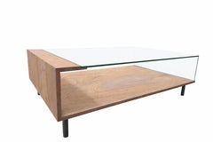 FORNIX Coffee Table Limestone Marble Structure Glass Minimalist Modern Design