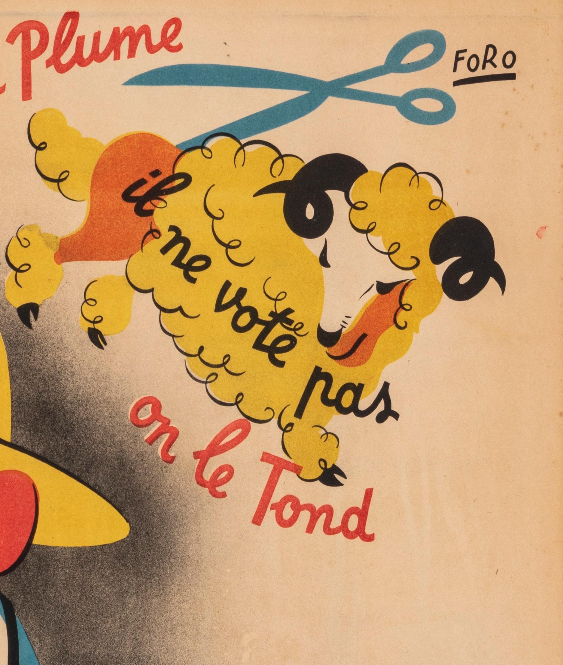 Affiche du parti politique PRL créé par le Foro en 1947.

Artistics : Foro
Titre : Votez PRL
Date : 1947
Imprimante : IMP. SPECIALE DU P.R.L.
Taille (l x h) : 23x 31,1 in / 58,5 x 79 cm
Matériaux et techniques : Lithographie en couleurs sur