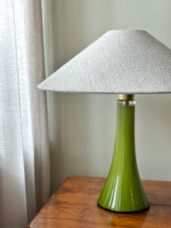Forrest Green Mid Century Table Lamp by Swedish Hyllinge