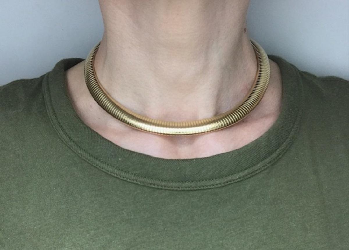 14k Gold Necklace Vintage Tubogas Forstner 3