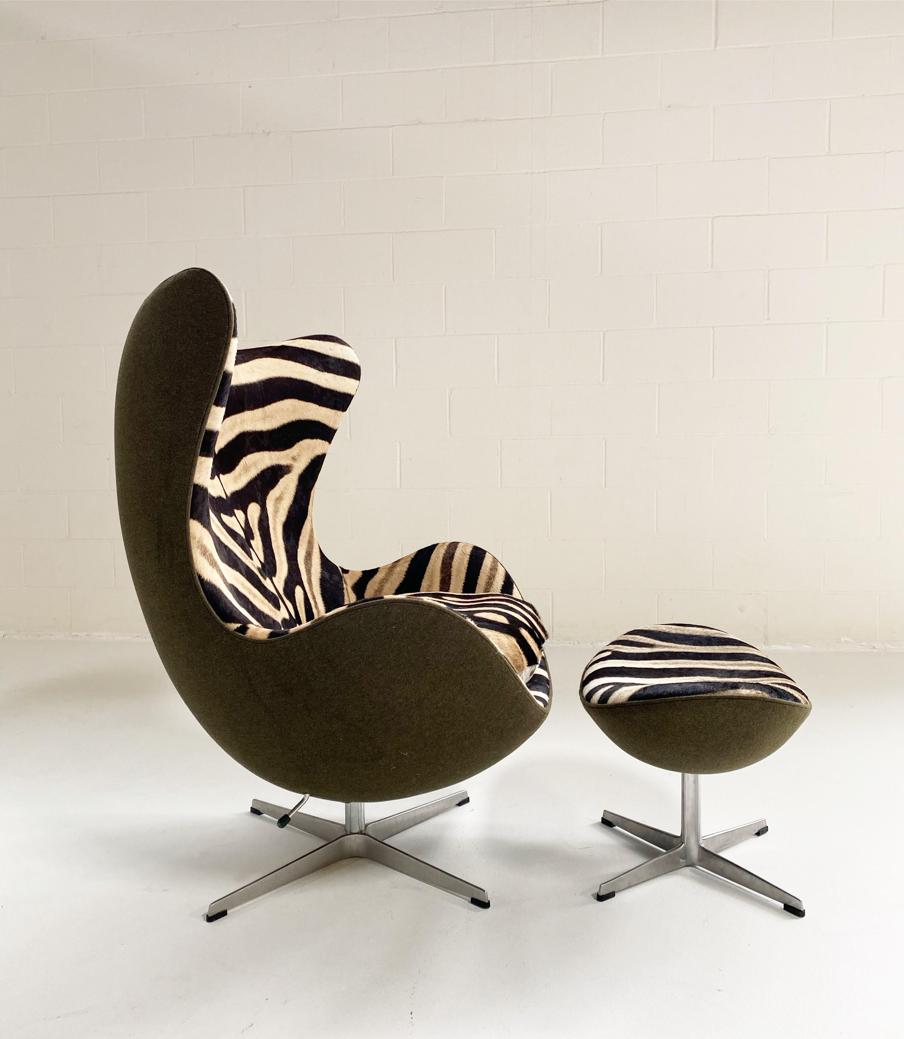 zebra chair and ottoman
