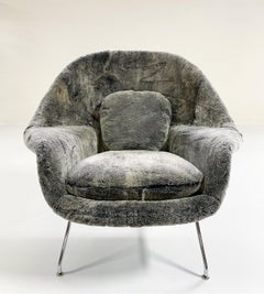 Forsyth Bespoke Eero Saarinen Womb Chair and Ottoman in Patagonia Shearling