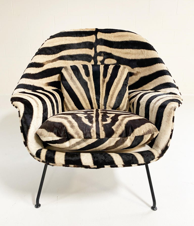 Forsyth Bespoke Eero Saarinen Womb Chair in Zebra In Excellent Condition For Sale In SAINT LOUIS, MO