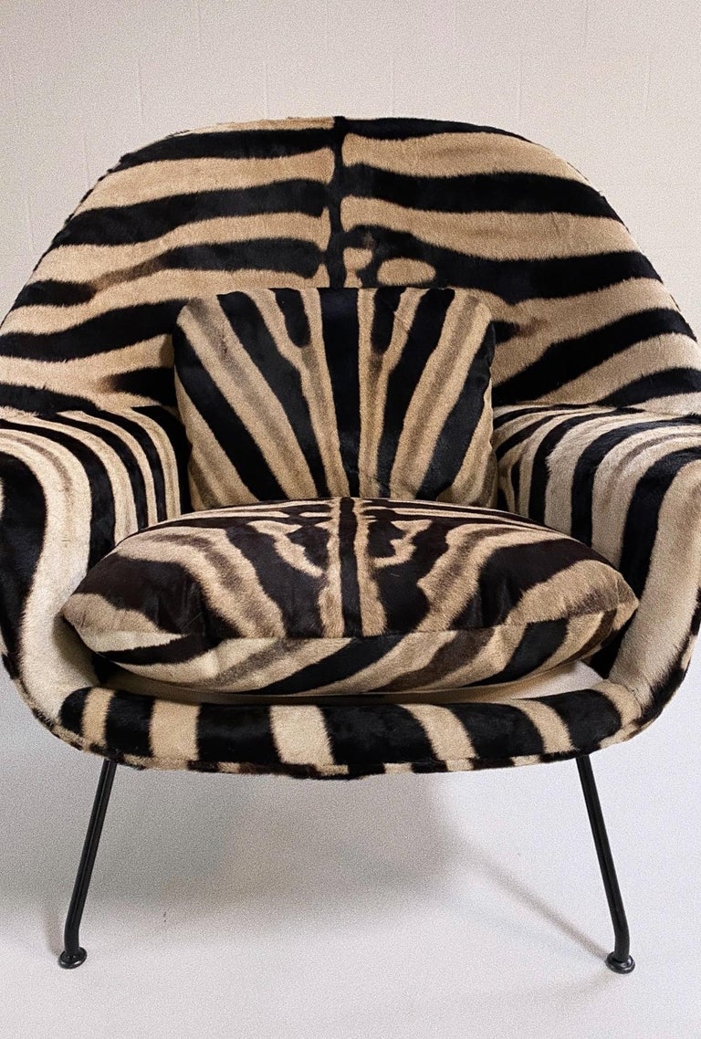 Forsyth Bespoke Eero Saarinen Womb Chair in Zebra For Sale 1