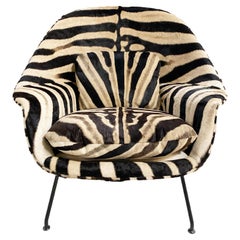 Zebra Hide Lounge Chairs