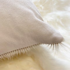 Forsyth Ivory Brazilian Cowhide Pillow