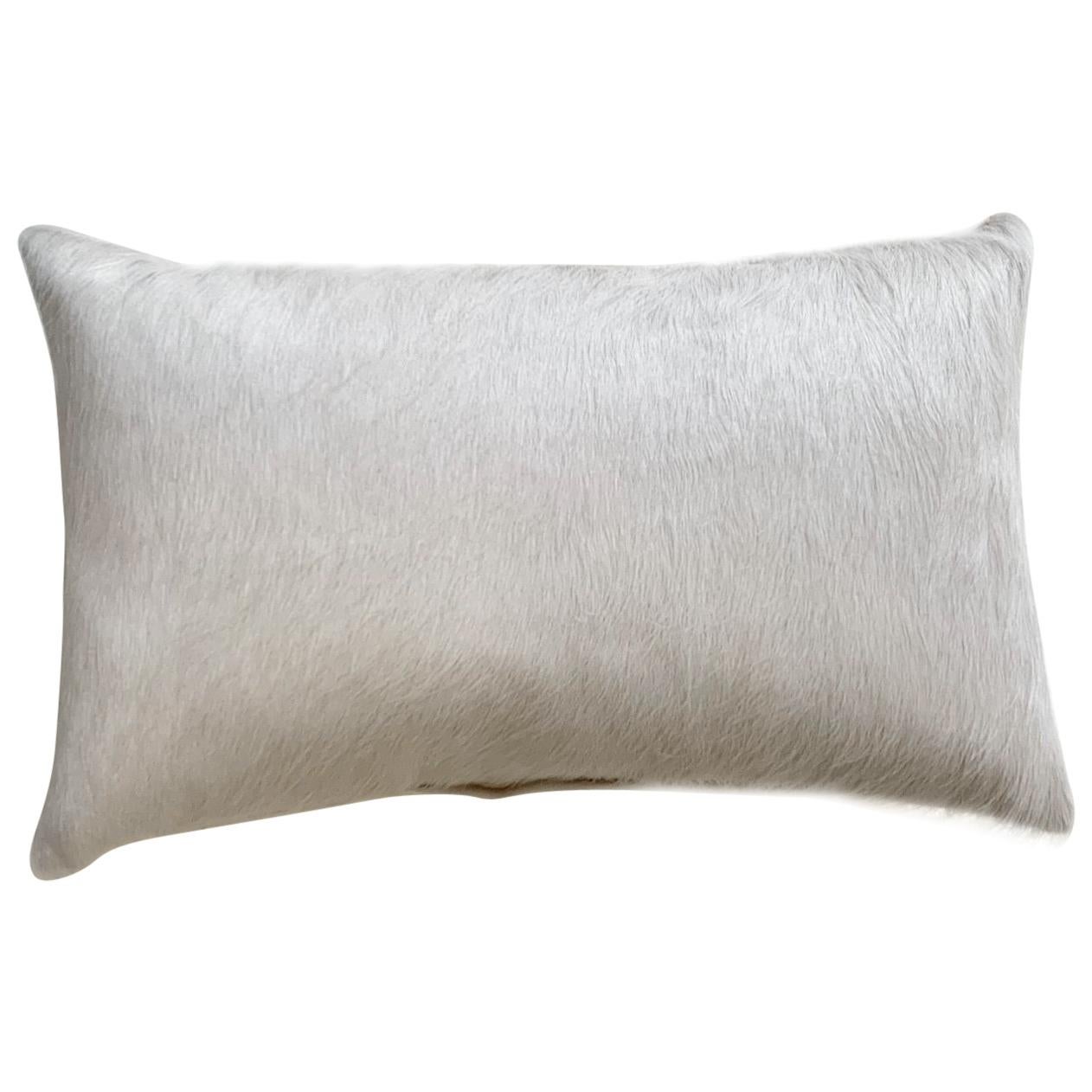 Forsyth Ivory Brazilian Cowhide Pillow For Sale