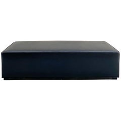 Forsyth Large Ottoman in Black Leather