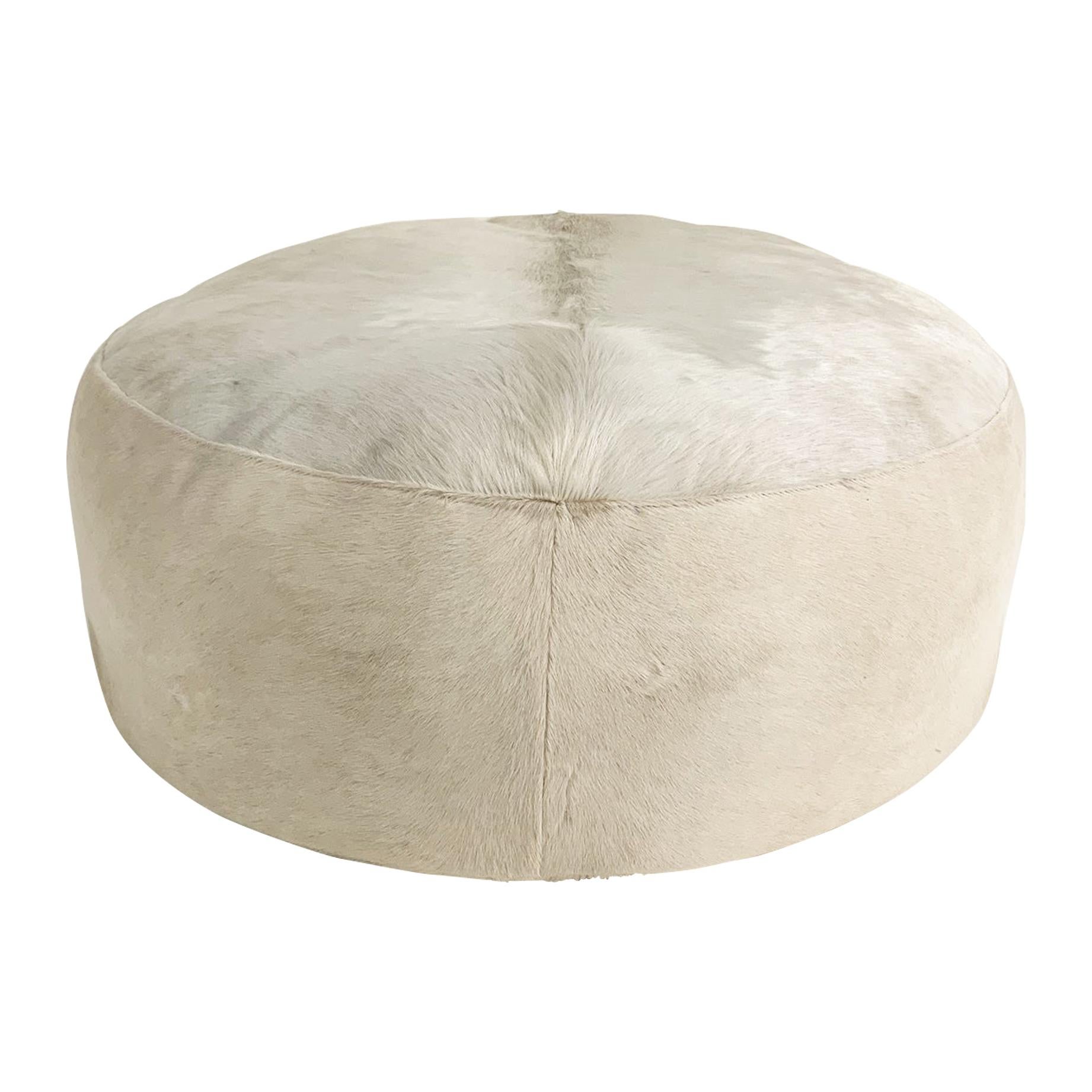 The Forsyth Cloud Ottoman in Cowhide - Made To Order