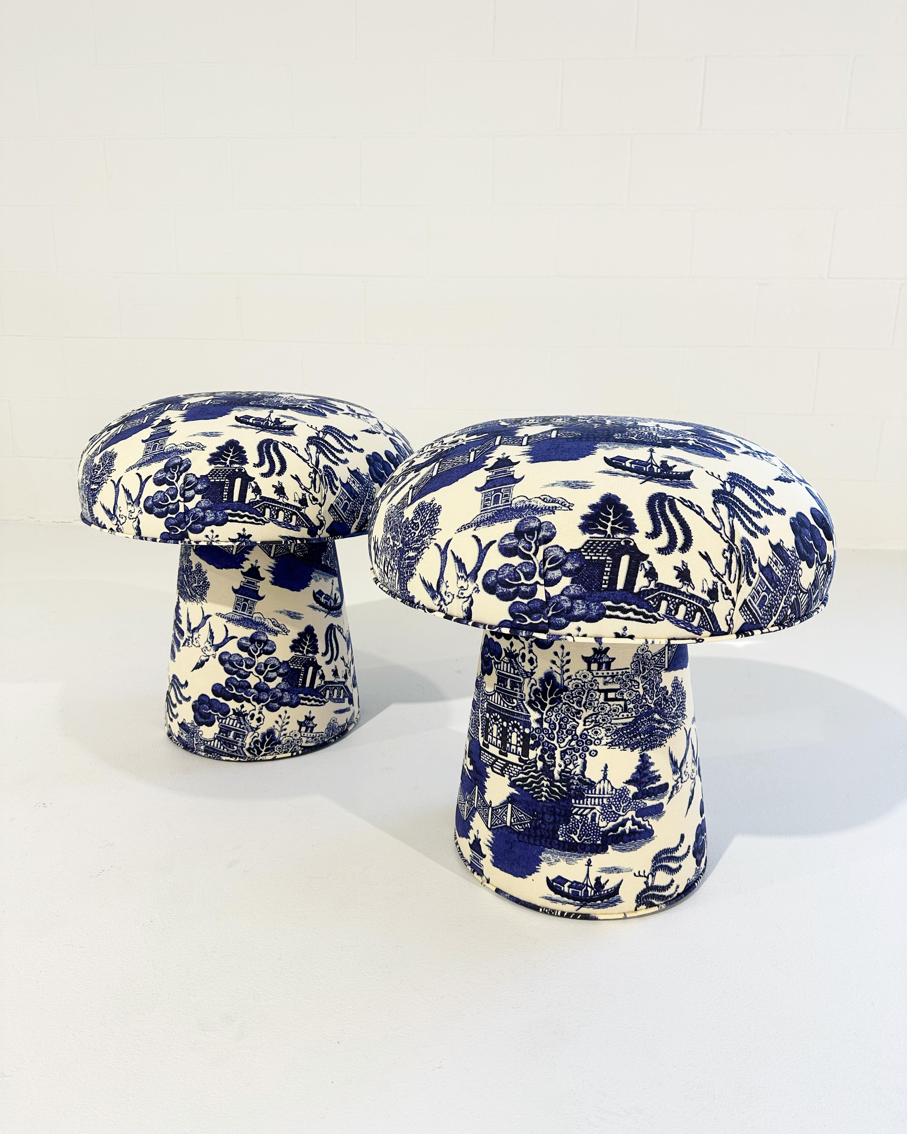 Pouf champignon Forsyth en coton et lin de saule Beata Heuman Neuf - En vente à SAINT LOUIS, MO