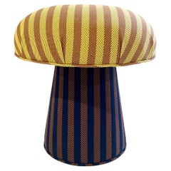 Forsyth Mushroom Pouf Ottoman in Dedar Cotton Twill