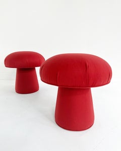 Forsyth Mushroom Pouf Ottoman in Loro Piana Cashmere