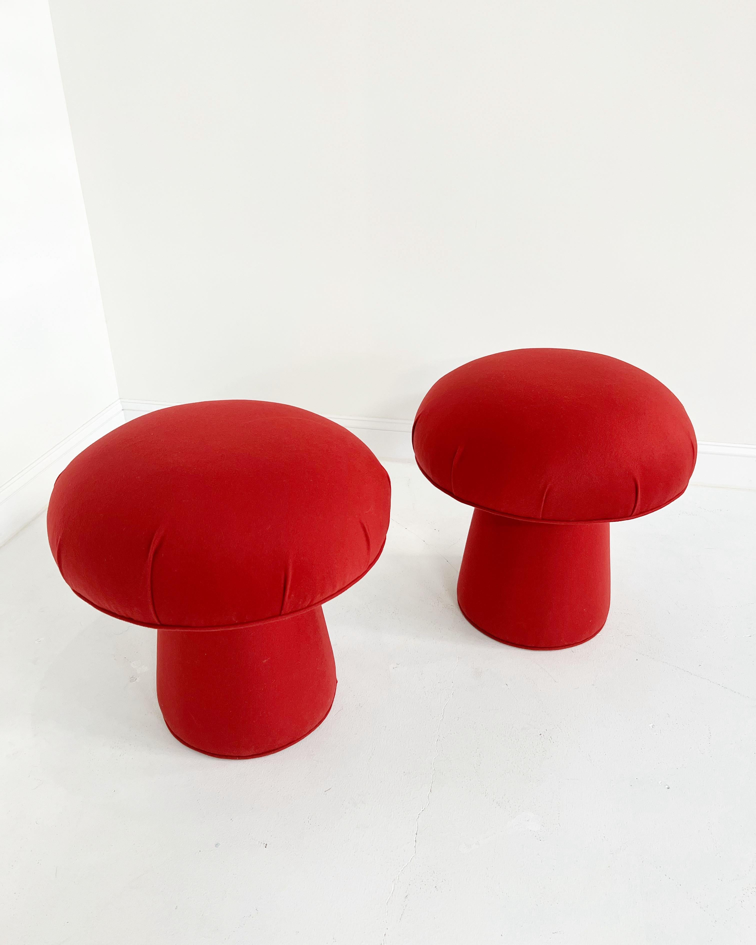 Forsyth Mushroom Pouf Ottoman in Loro Piana Cashmere In New Condition For Sale In SAINT LOUIS, MO
