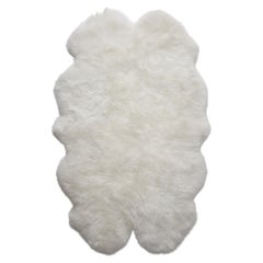 Tapis carré en peau de mouton de Nouvelle-Zélande Forsyth, ivoire