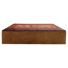 Forsyth One-of-a-kind Ottoman with Vintage Belouch Rug from Afghanistan