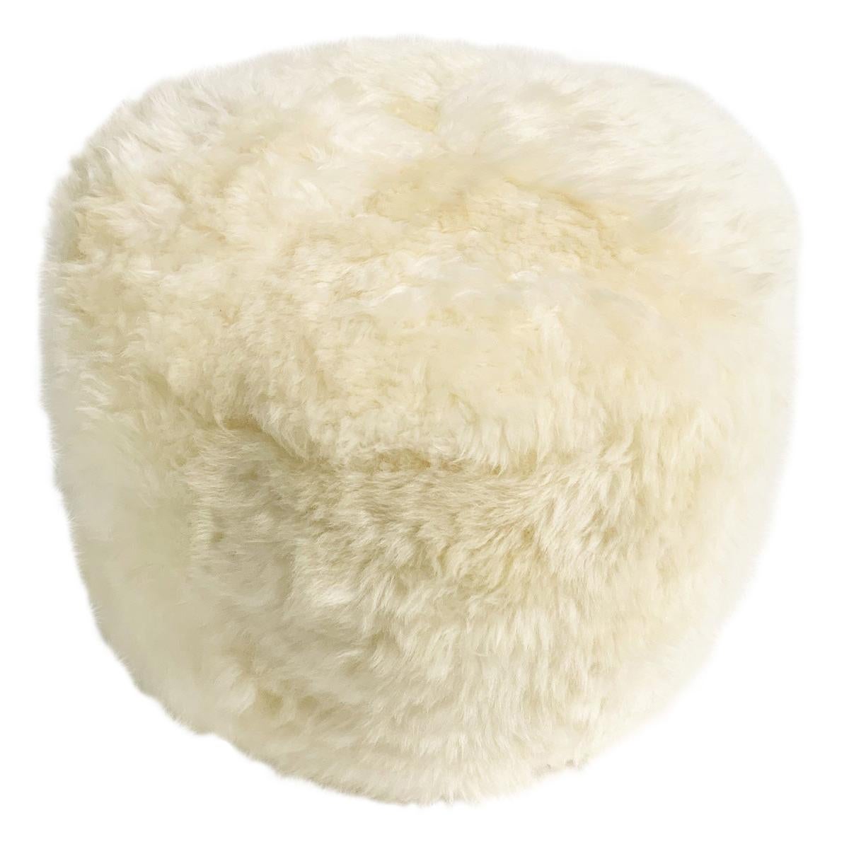 Ottoman Pouf en peau de mouton Forsyth